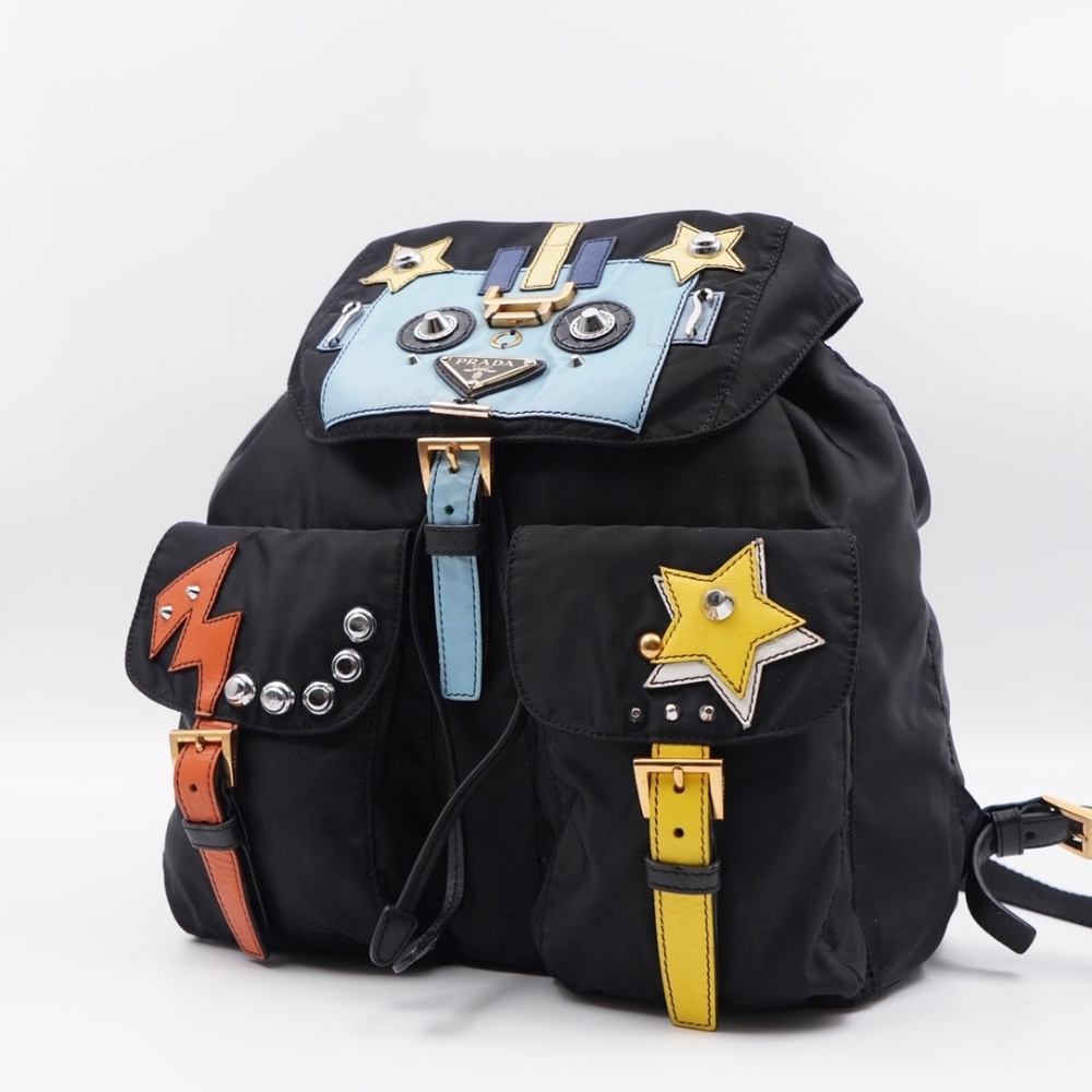 CF02 💟 Prada Tessuto nylon Robot Rucksack Backpack - Picture 5 of 12
